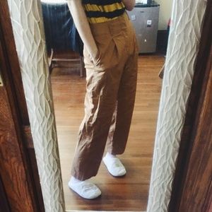 uniqlo high waist chino wide leg pants